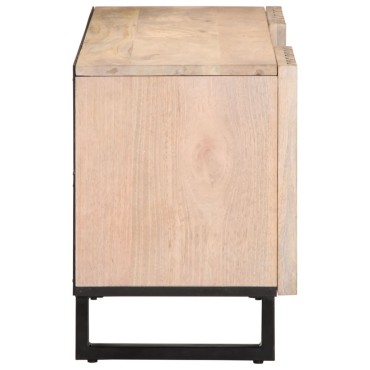 vidaXL Έπιπλο Τηλεόρασης Λευκό 105x34x46cm από Μασίφ Ξύλο Ακακίας 1 τεμ.