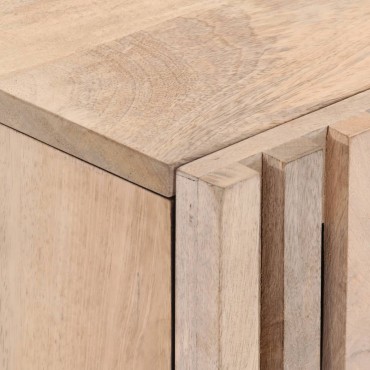 vidaXL Έπιπλο Τηλεόρασης Λευκό 105x34x46cm από Μασίφ Ξύλο Ακακίας 1 τεμ.