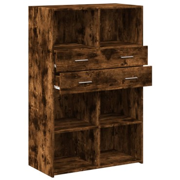 vidaXL Ντουλάπι Καπνιστή Δρυς 80x42,5x124cm από Επεξεργασμένο Ξύλο 1 τεμ.