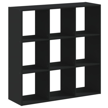 vidaXL Βιβλιοθήκη Μαύρη 102x32x102cm από Επεξεργασμένο Ξύλο 1 τεμ.