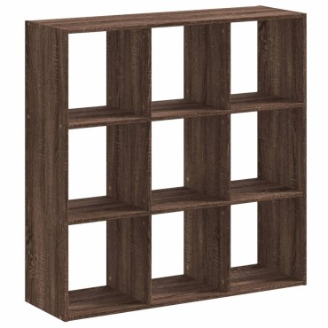 vidaXL Βιβλιοθήκη Καφέ Δρυς 102x32x102cm από Επεξεργασμένο Ξύλο 1 τεμ.