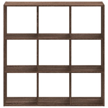 vidaXL Βιβλιοθήκη Καφέ Δρυς 102x32x102cm από Επεξεργασμένο Ξύλο 1 τεμ.