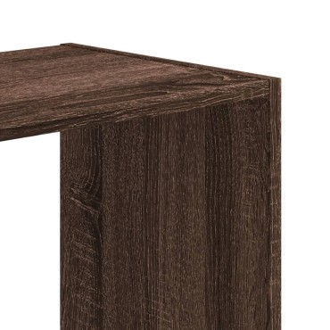 vidaXL Βιβλιοθήκη Καφέ Δρυς 102x32x102cm από Επεξεργασμένο Ξύλο 1 τεμ.