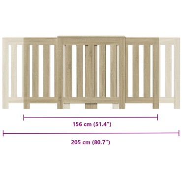 vidaXL Κάλυμμα Καλοριφέρ Sonoma Δρυς 205x21,5x83,5εκ. Επεξ. Ξύλο