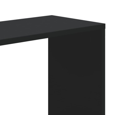 vidaXL Βιβλιοθήκη 5 Επιπέδων Μαύρη 80,5x23,5x162,5cm Επεξεργ. Ξύλο 1 τεμ.