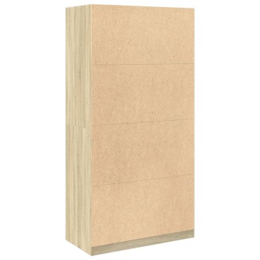 vidaXL Ντουλάπα Χρώμα Sonoma Δρυς 100x50x200cm από Επεξεργασμένο Ξύλο 1 τεμ.