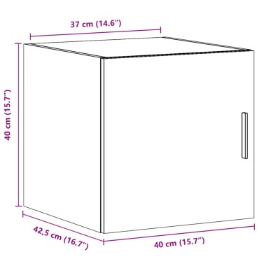 vidaXL Ντουλάπι Τοίχου Λευκό 40x42,5x40cm Επεξεργασμένο Ξύλο 1 τεμ.