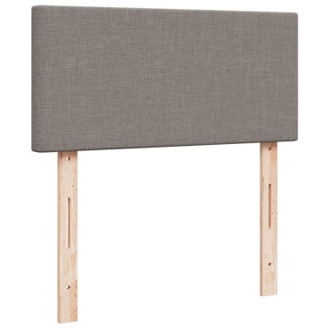 vidaXL Κρεβάτι Boxspring με Στρώμα Taupe 100x200cm Υφασμάτινο 1 τεμ. - Μονό
