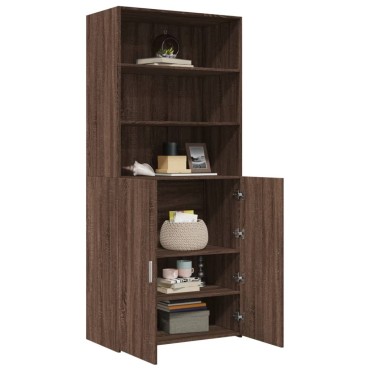 vidaXL Ντουλάπι Καφέ Δρυς 80x42,5x185cm από Επεξεργασμένο Ξύλο 1 τεμ.