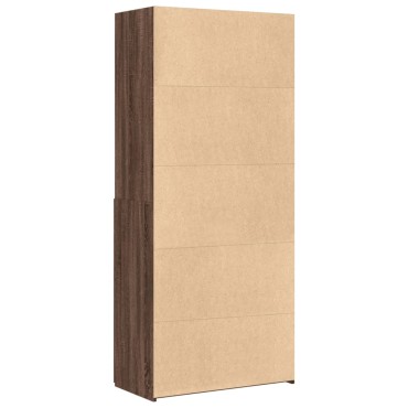 vidaXL Ντουλάπι Καφέ Δρυς 80x42,5x185cm από Επεξεργασμένο Ξύλο 1 τεμ.