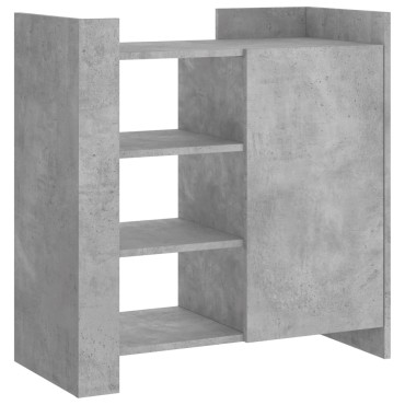 vidaXL Ραφιέρα Γκρι Σκυροδέματος 73,5x35x75cm από Επεξεργ. Ξύλο 1 τεμ.