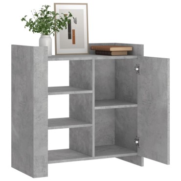 vidaXL Ραφιέρα Γκρι Σκυροδέματος 73,5x35x75cm από Επεξεργ. Ξύλο 1 τεμ.