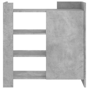 vidaXL Ραφιέρα Γκρι Σκυροδέματος 73,5x35x75cm από Επεξεργ. Ξύλο 1 τεμ.