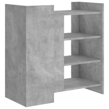 vidaXL Ραφιέρα Γκρι Σκυροδέματος 73,5x35x75cm από Επεξεργ. Ξύλο 1 τεμ.