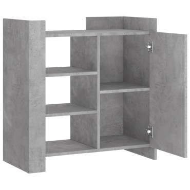 vidaXL Ραφιέρα Γκρι Σκυροδέματος 73,5x35x75cm από Επεξεργ. Ξύλο 1 τεμ.