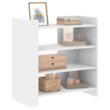 vidaXL Ραφιέρα Λευκή 73,5x35x75cm από Επεξεργασμένο Ξύλο 1 τεμ.