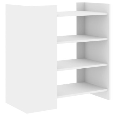 vidaXL Ραφιέρα Λευκή 73,5x35x75cm από Επεξεργασμένο Ξύλο 1 τεμ.