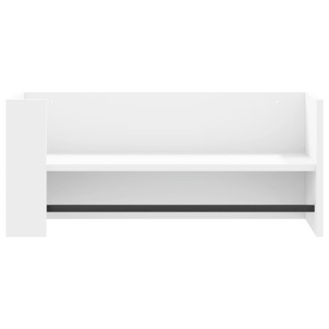 vidaXL Ράφι Τοίχου Λευκό 70,5x35x30,5cm από Επεξεργασμένο Ξύλο 1 τεμ.