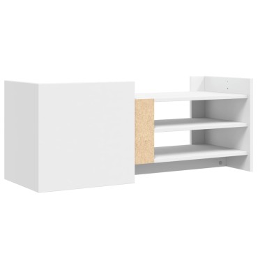 vidaXL Έπιπλο Τηλεόρασης Λευκό 100x35x40cm Επεξ. Ξύλο