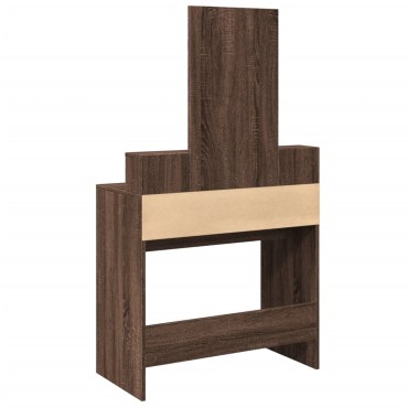 vidaXL Μπουντουάρ με Καθρέφτη Καφέ Δρυς 80x41x144,5cm 1 τεμ.