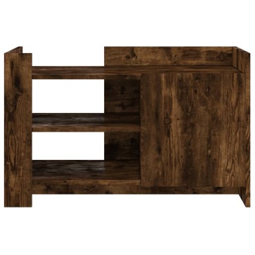 vidaXL Τραπεζάκι Σαλονιού Καπνιστή Δρυς 80x50x50cm Επεξεργ. Ξύλο 1 τεμ.