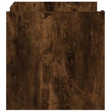 vidaXL Τραπεζάκι Σαλονιού Καπνιστή Δρυς 80x50x50cm Επεξεργ. Ξύλο 1 τεμ.