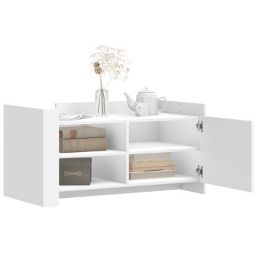 vidaXL Τραπεζάκι Σαλονιού Λευκό 100x50x50cm Επεξεργασμένο Ξύλο 1 τεμ.