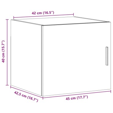 vidaXL Ντουλάπι Τοίχου Sonoma Δρυς 45x42,5x40cm Επεξεργασμένο Ξύλο 1 τεμ.