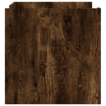 vidaXL Τραπεζάκι Σαλονιού Καπνιστή Δρυς 80x50x50cm Επεξεργ. Ξύλο 1 τεμ.