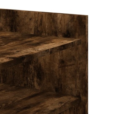 vidaXL Τραπεζάκι Σαλονιού Καπνιστή Δρυς 80x50x50cm Επεξεργ. Ξύλο 1 τεμ.