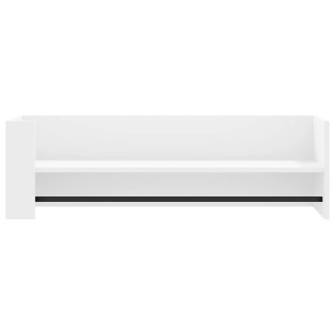 vidaXL Ράφι Τοίχου Λευκό 100x35x30,5cm από Επεξεργασμένο Ξύλο 1 τεμ.