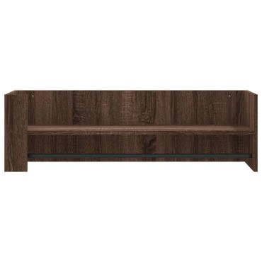vidaXL Ραφιέρα Τοίχου Καφέ Δρυς 100x35x30,5cm Επεξεργασμένο Ξύλο 1 τεμ.
