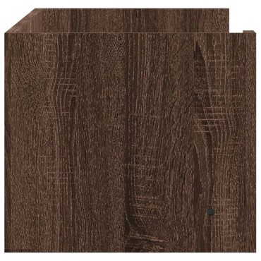 vidaXL Ραφιέρα Τοίχου Καφέ Δρυς 100x35x30,5cm Επεξεργασμένο Ξύλο 1 τεμ.