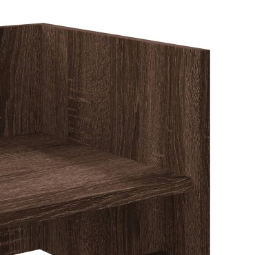 vidaXL Ραφιέρα Τοίχου Καφέ Δρυς 100x35x30,5cm Επεξεργασμένο Ξύλο 1 τεμ.