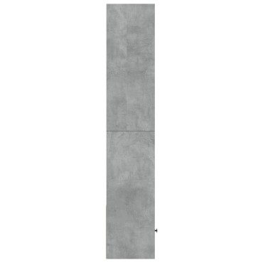 vidaXL Βιβλιοθήκη Γκρι Σκυροδέματος 40x36x189cm Επεξεργ. Ξύλο 1 τεμ.