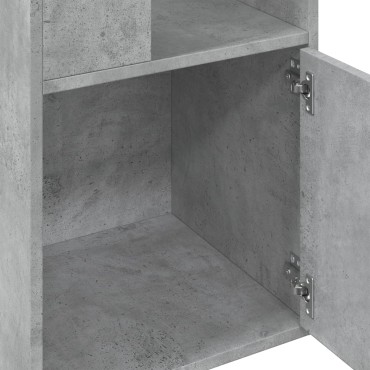 vidaXL Βιβλιοθήκη Γκρι Σκυροδέματος 40x36x189cm Επεξεργ. Ξύλο 1 τεμ.