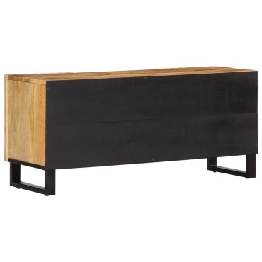 vidaXL Έπιπλο Τηλεόρασης 105x34x46cm Μασίφ Ακατέργ. Ξύλο Μάνγκο 1 τεμ.