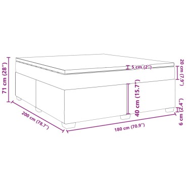 vidaXL Κρεβάτι Boxspring με Στρώμα Σκούρο Μπλε 180x200 εκ. Βελούδινο