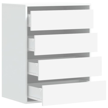 vidaXL Συρταριέρα Γωανική Λευκή 60x41x76cm από Επεξεργασμένο Ξύλο 1 τεμ.