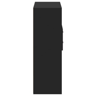 vidaXL Ντουλάπι Μαύρο 80x42,5x124cm από Επεξεργασμένο Ξύλο 1 τεμ.