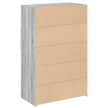 vidaXL Ντουλάπι Γκρι Sonoma 80x42,5x124cm από Επεξεργασμένο Ξύλο 1 τεμ.