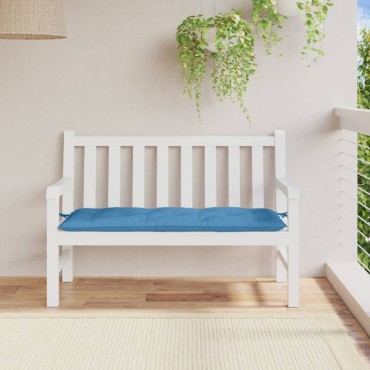 vidaXL Μαξιλάρι Πάγκου Κήπου Μπλε Μελανζέ 120x50x7cm Ύφασμα