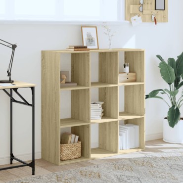 vidaXL Βιβλιοθήκη Sonoma Δρυς 102x32x102cm από Επεξεργασμένο Ξύλο 1 τεμ.