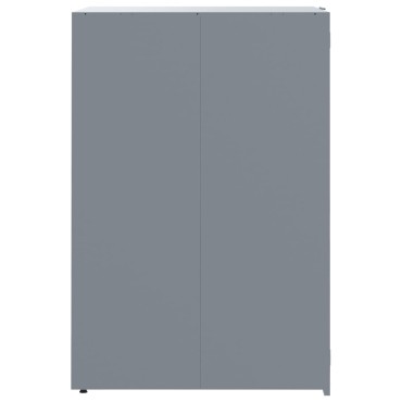 vidaXL Πλαίσιο Κάδων Απορριμμάτων 4 Κάδοι Γκρι 276x79x117 εκ. Ατσάλι