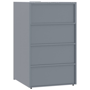 vidaXL Πλαίσιο Κάδων Απορριμμάτων 4 Κάδοι Γκρι 276x79x117 εκ. Ατσάλι