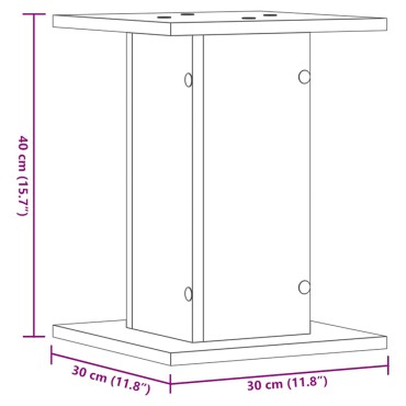 vidaXL Βάσεις Ηχείων 2 Τεμ. Λευκή 30x30x40 εκ. Επεξ. Ξύλο