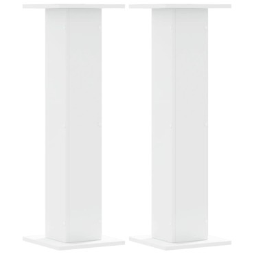vidaXL Βάσεις Ηχείων 2 Τεμ. Λευκή 30x30x95 εκ. Επεξ. Ξύλο