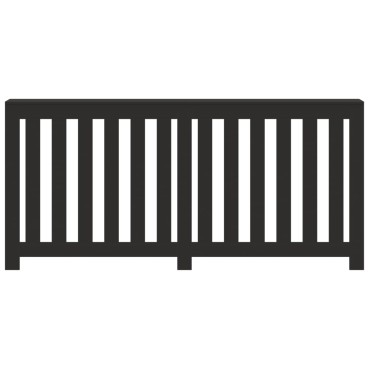 vidaXL Κάλυμμα Καλοριφέρ Μαύρο 175x20x82 εκ. από Επεξεργασμένο Ξύλο
