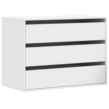 vidaXL Συρταριέρα Γωανική Λευκή 80x41x58cm από Επεξεργασμένο Ξύλο 1 τεμ.