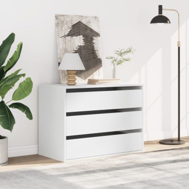 vidaXL Συρταριέρα Γωανική Λευκή 80x41x58cm από Επεξεργασμένο Ξύλο 1 τεμ.